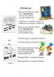 English Worksheet: Christmas rap