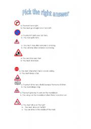 English worksheet: Highway code MUST