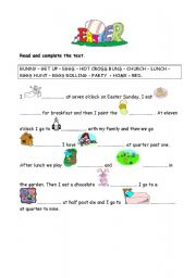 English Worksheet: EASTER