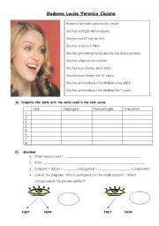 English Worksheet: Madonna and the present perfect