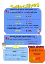 Comparison of adjectives - 2 pages