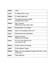 English worksheet: Invitations - unscramble the dialogue