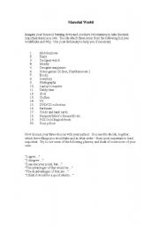 English Worksheet: Material World