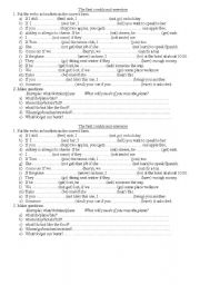 English Worksheet: The first conditional