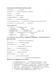 English Worksheet: MUCH, MANY, etc and articles