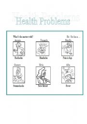 English Worksheet: Health Problems