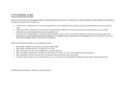 English worksheet: determiners- definition and classification