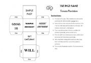 English Worksheet: The Dice Game to review tenses