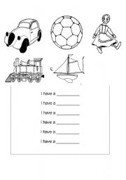 English worksheet: Toys