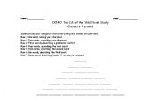 English Worksheet: The Call of the Wild Character Pyramid Worksheet 