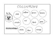 English Worksheet: COLOUR