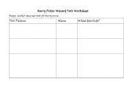 English Worksheet: Harry Potters Magic Tools