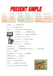 English Worksheet: PRESENT SIMPLE