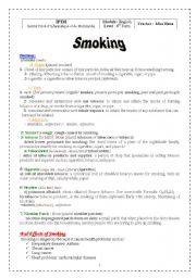 English Worksheet: Smoking