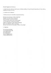 English Worksheet: Present Simple vs Present Progressive/ Continuous