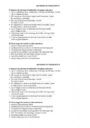 English Worksheet: ADVERB S OF FREQUENCY