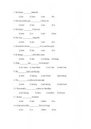 English Worksheet: to be / to have