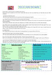 English Worksheet: birds of a feather