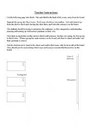English worksheet: Preposition of Place activity and Teacher Instructions
