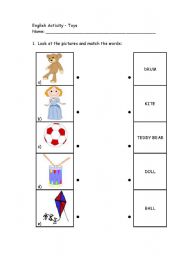 English worksheet: Toys