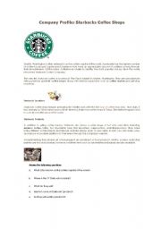 English Worksheet: COMPANY PROFILE: STARBUCKS 