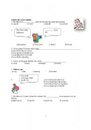 English Worksheet: 8th grade SBS test for Turkish students