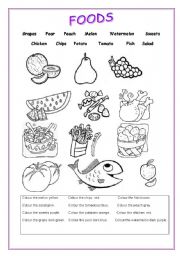 English Worksheet: Food