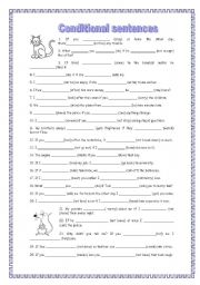 English Worksheet: Conditional sentences (types 1, 2,3)