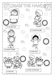 English Worksheet: WHAT TIME IS IT? 