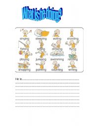 English Worksheet: PRESENT CONTINUOUS TENSE