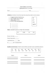 English Worksheet: SPELLING TEST