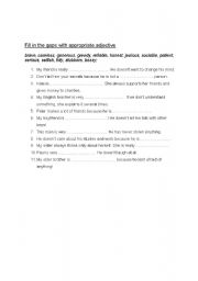 English worksheet: personality