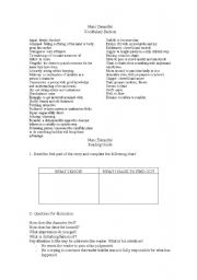 English Worksheet: Nunc Dimmitis Roald Dahl