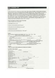 English Worksheet: Imagine That