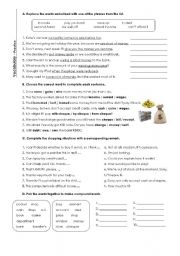 Money - Vocabulary Worksheet