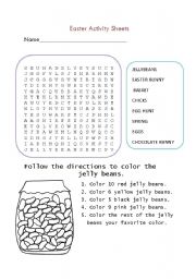 English Worksheet: Easter Activity Sheets- Editable!!