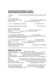 English Worksheet: simple present and present progressive practice