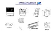 English worksheet: classroom object