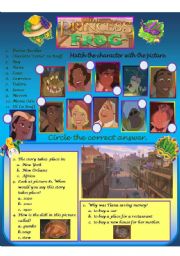 English Worksheet: The Princess and the Frog 1