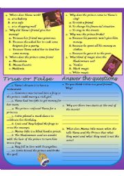 English Worksheet: The princess and the frog part 2 