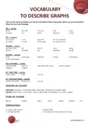 English Worksheet: VOCABULARY TO DESCRIBE GRAPHS
