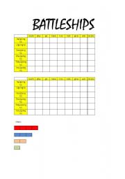 English Worksheet: Battleships - to be going to
