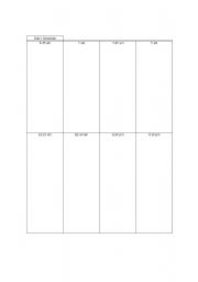English Worksheet: Bobs Schedule - Future Perfect