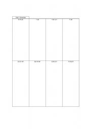 English worksheet: Bobs Schedule - Future Perfect