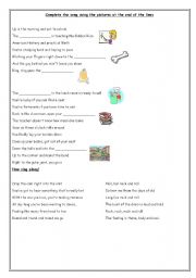 English Worksheet: The Simpsons Song - School Days
