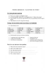 English worksheet: License to wed movie