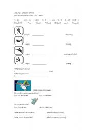 English worksheet: Sports and Green Eggs