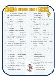 English Worksheet: Conditional sentences - multiple choice
