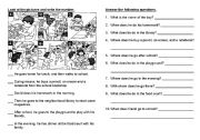 English Worksheet: Comprehension through pictures