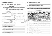 English Worksheet: Comprehension Picture